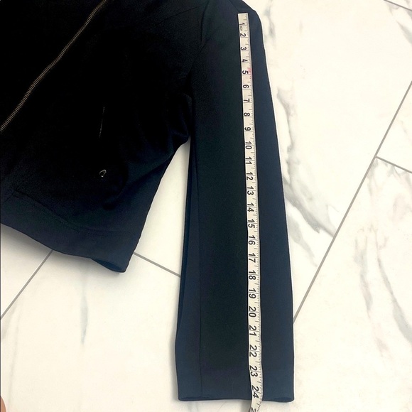 Tribal Women’s Black Bomber Jacket Pockets Zipper Closure Collar Fitted Sz. 14 - Picture 12 of 13